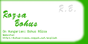 rozsa bohus business card