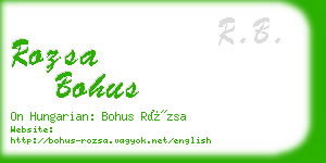 rozsa bohus business card